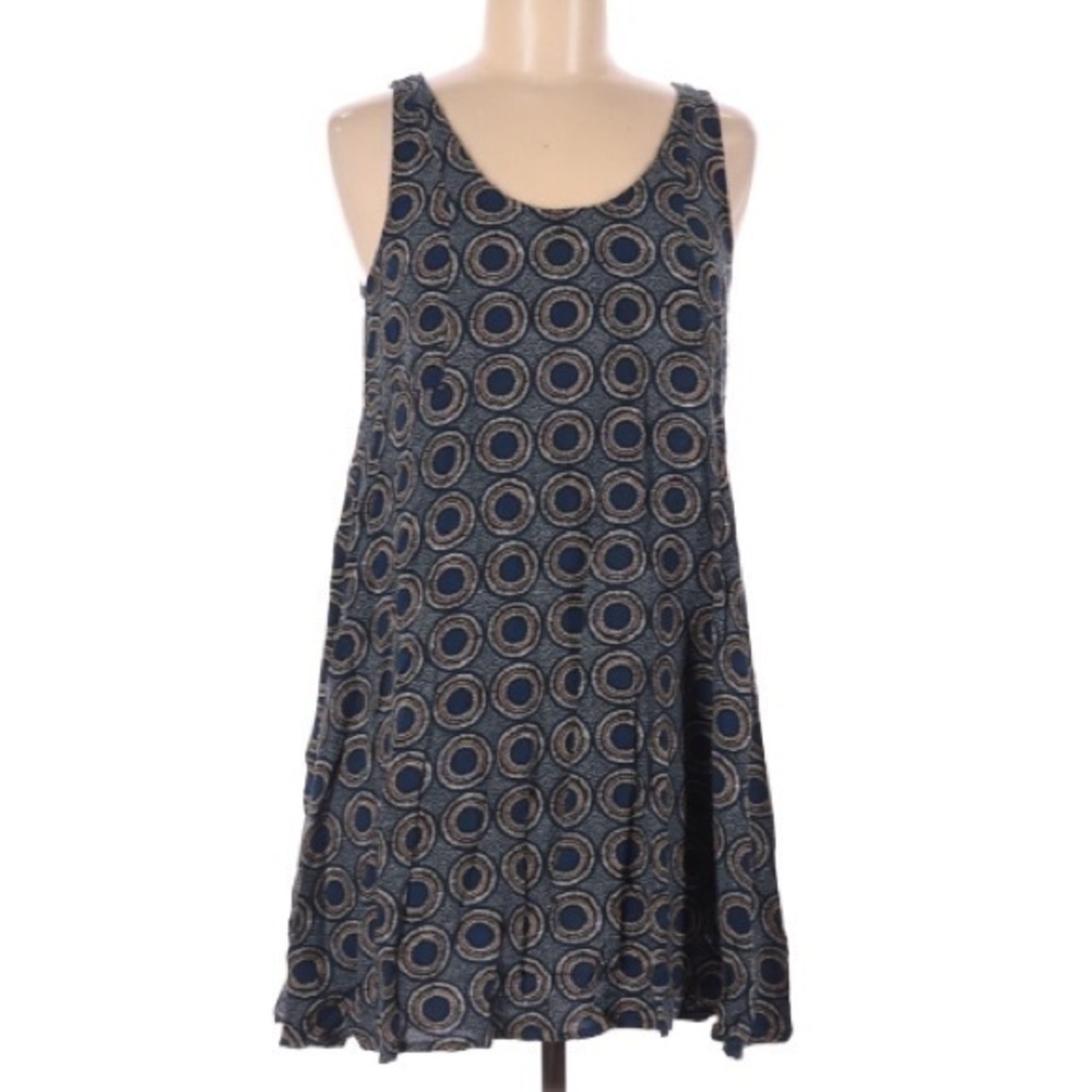 h&m patterned swing trapeze tank dress
